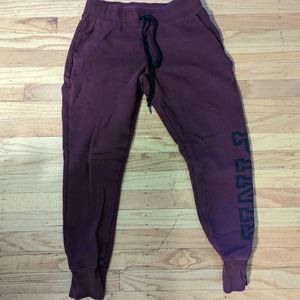 Victoria Secret Pink Burgundy Joggers